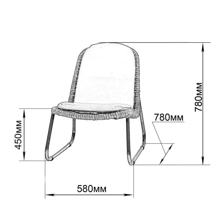 Кресло PATIO VINE DeckWOOD (белый)
