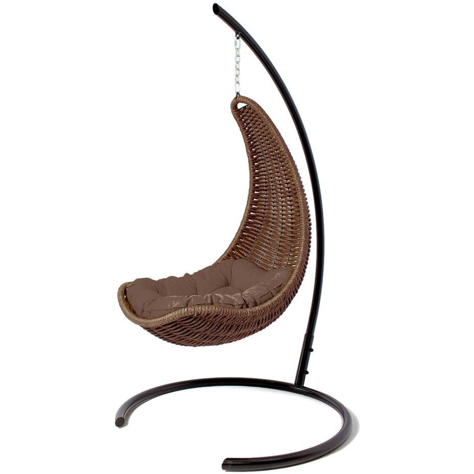 Кресло-гамак подвесное плетеный DeckWOOD (коричневый)