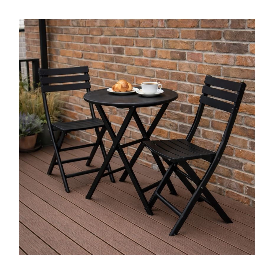 Helen Folding Table Ø60, стол складной круглый (черный)