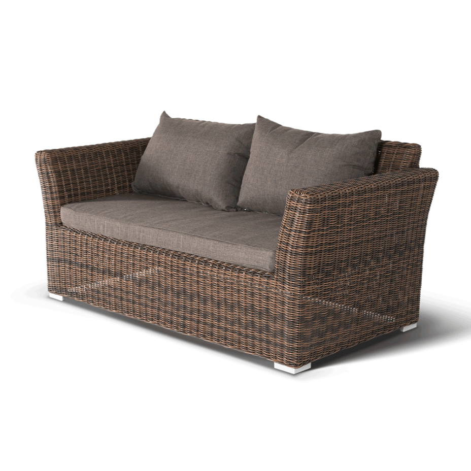 КАПУЧИНО, плетеный диван двухместный (коричневый)