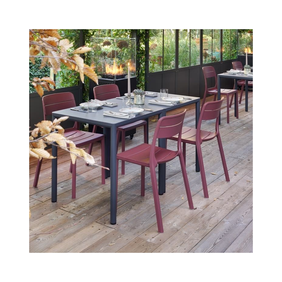 CASSIA BISTROT, стул обеденный пластиковый (borgogna/бургунди)