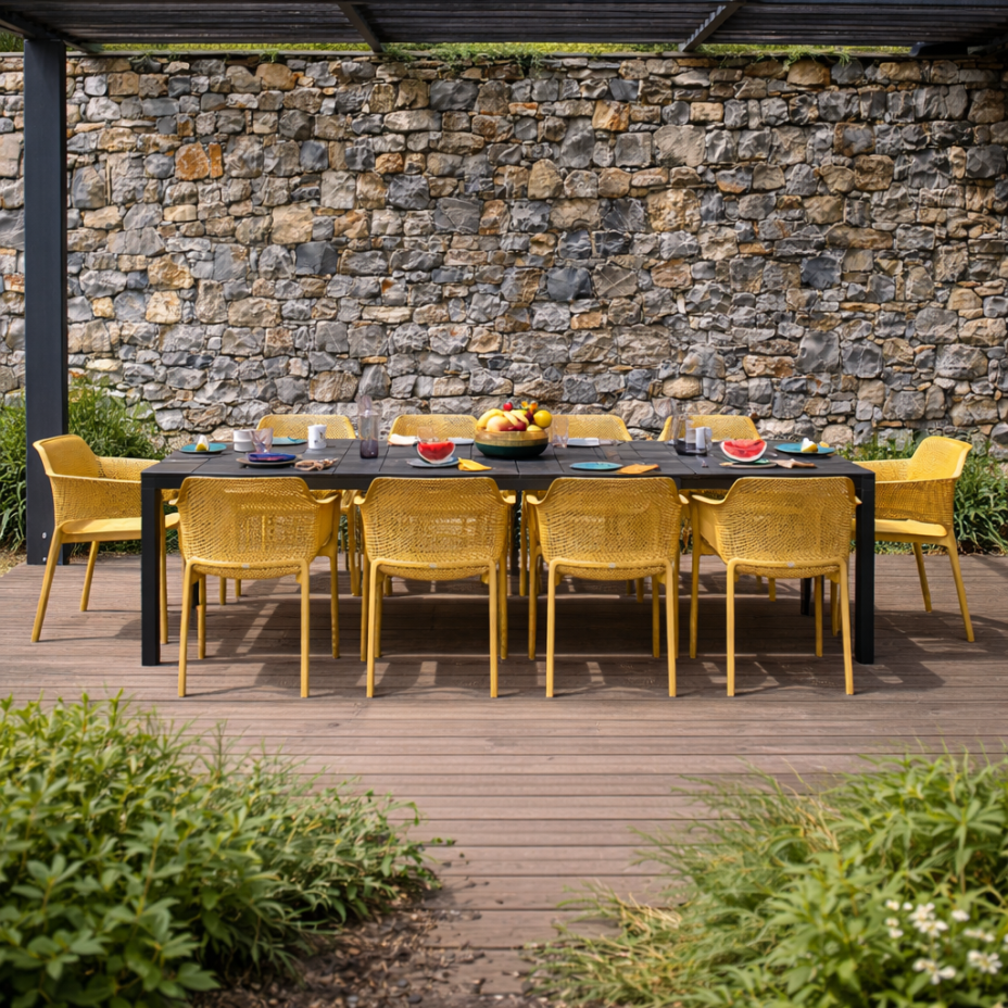 RIO ALU 210 EXTENSIBILE, стол металлический раздвижной 210 - 280 см (antracite/антрацит)