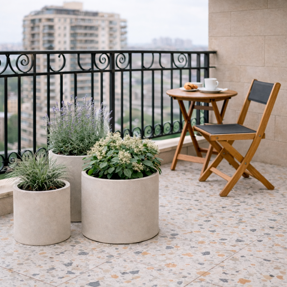 Кашпо CONCRETIKA ТЮБ Мини D40H40 (ДЮНА)