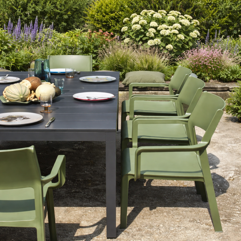 RIO ALU 210 EXTENSIBILE, стол металлический раздвижной 210 - 280 см (antracite/антрацит)