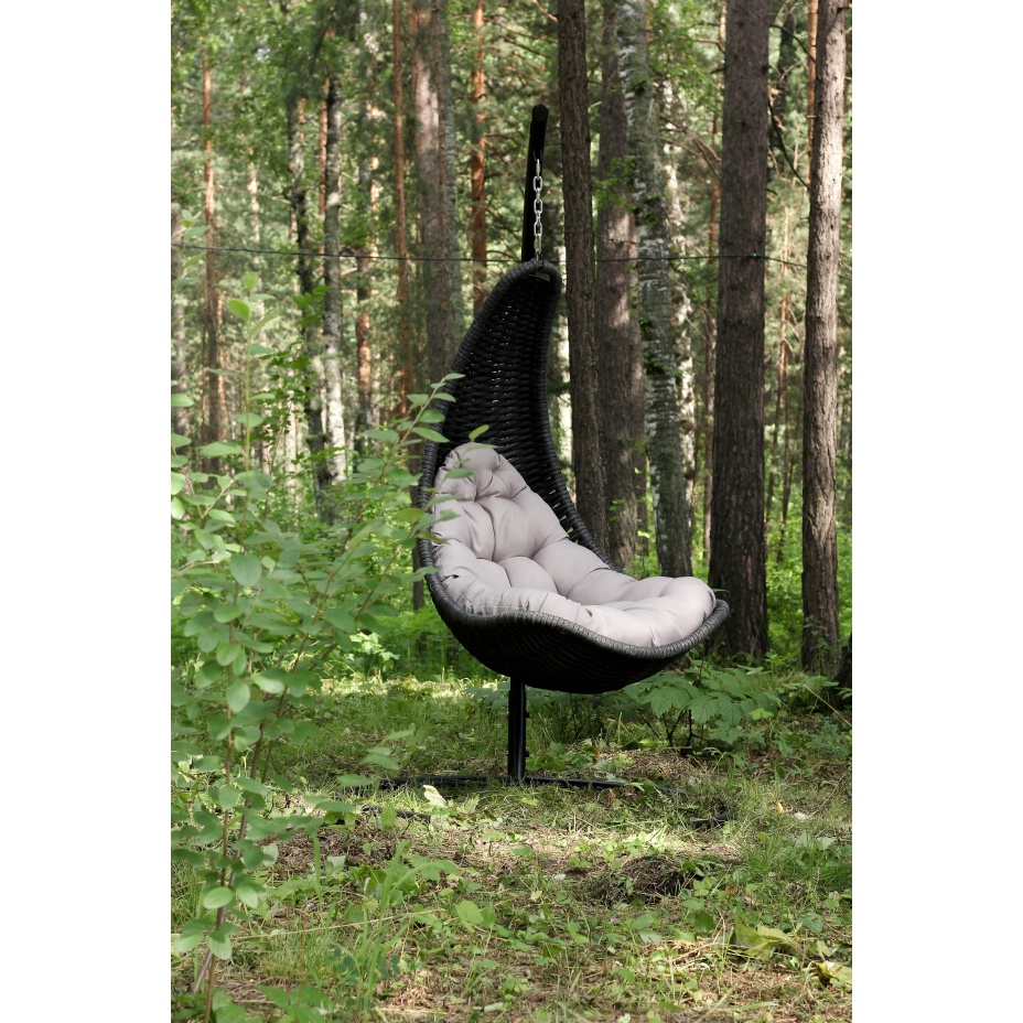 Кресло-гамак подвесное плетеный DeckWOOD (черный)