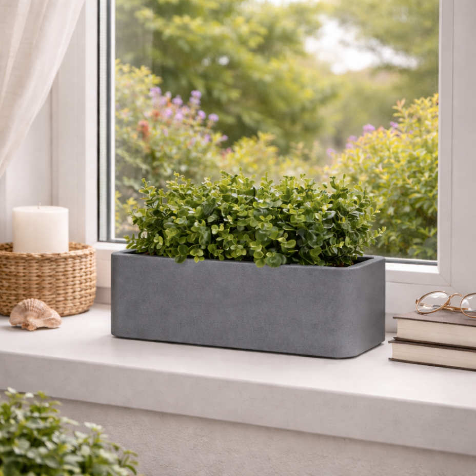 Кашпо CONCRETIKA БАЛКОНЕРА 40x22x18 (АРКТИК ГРЕЙ)