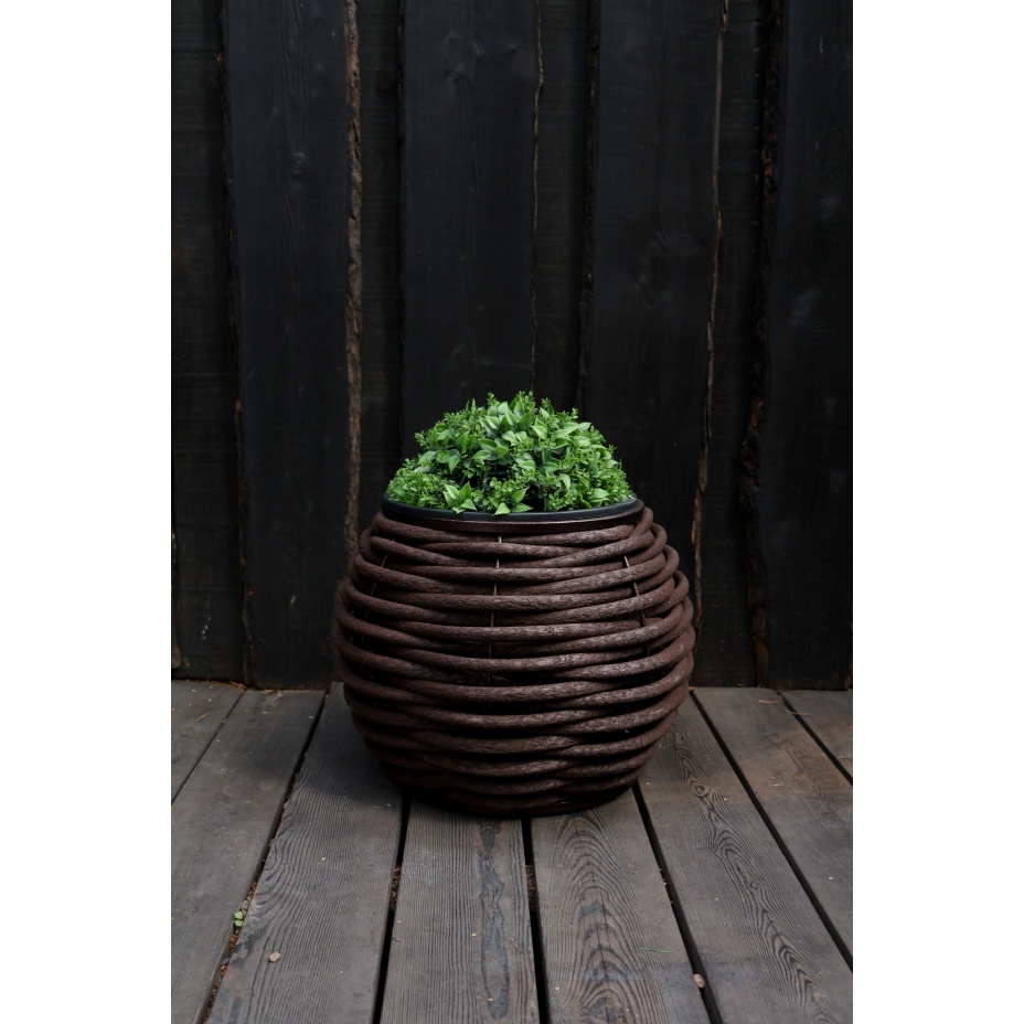 Вазон бочонок DeckWOOD 400х380 (коричневый)