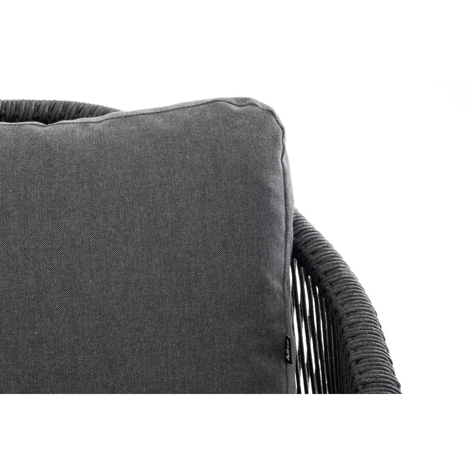 ВЕРОНА, диван трёхместный плетеный из роупа (темно-серый)