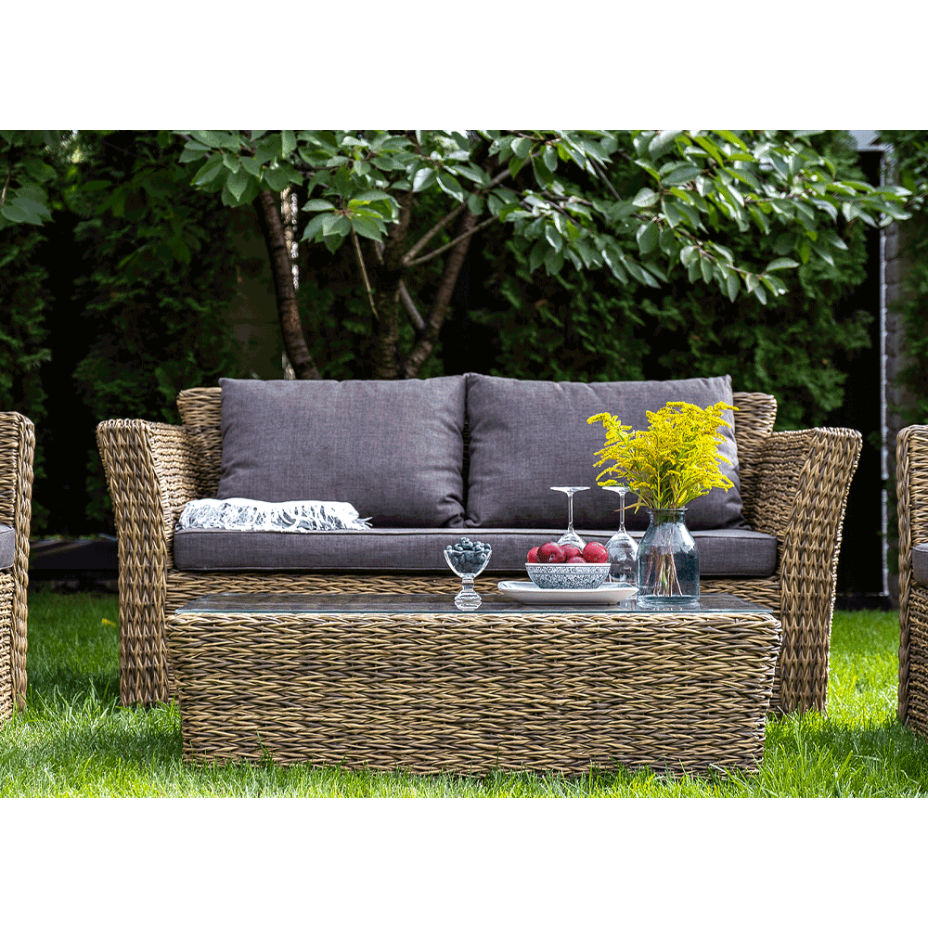 КАПУЧИНО, плетеный журнальный столик (соломенный (гиацинт))