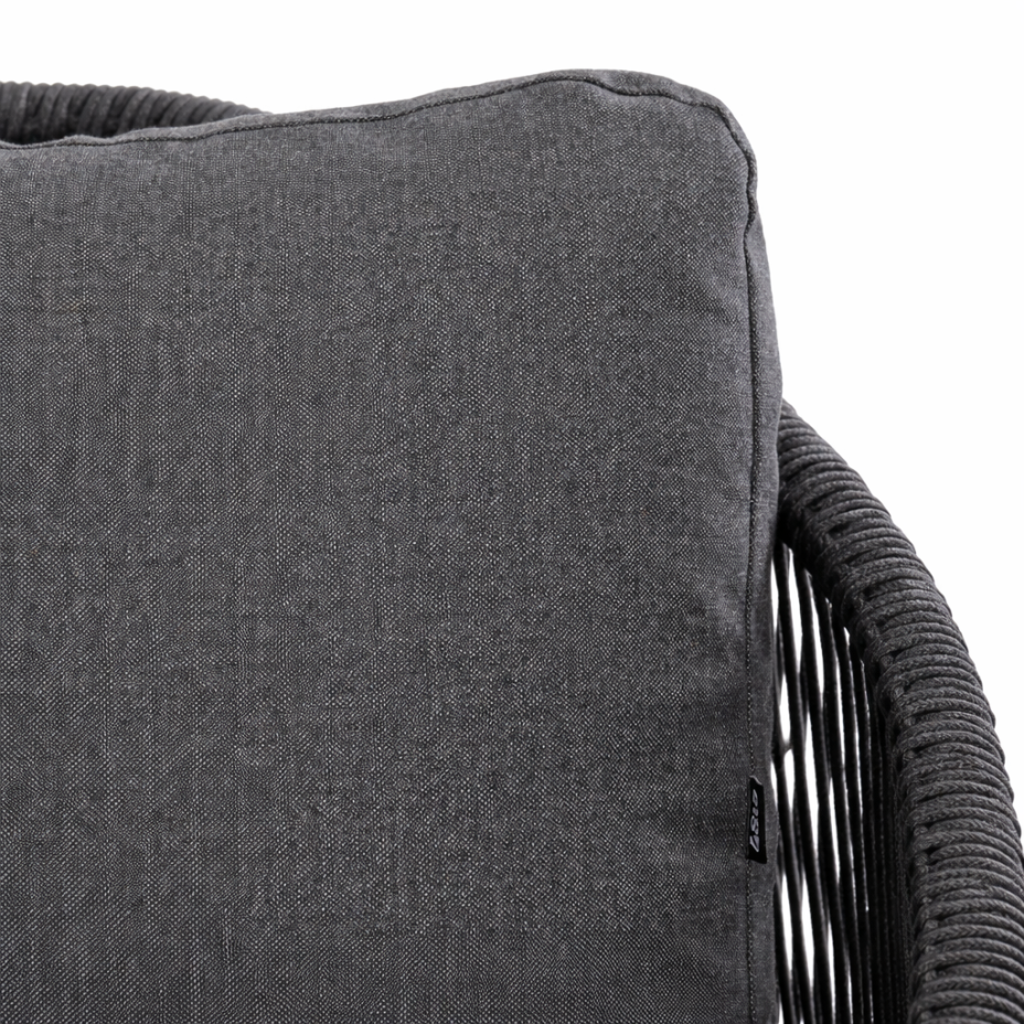 ВЕРОНА, диван трёхместный плетеный из роупа (темно-серый)