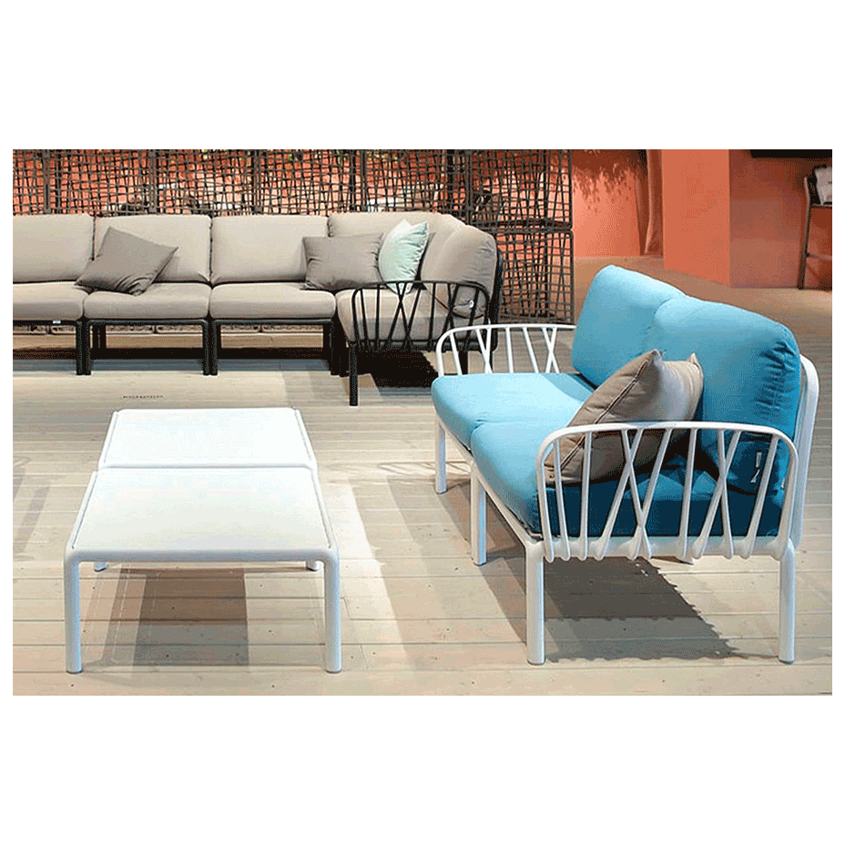 KOMODO ELEMENTO TERMINALE DS/SX, модуль правый/левый (bianco/белый, подушка синий Sunbrella)