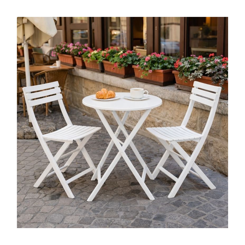 Helen Folding Table Ø60, стол складной круглый (белый)