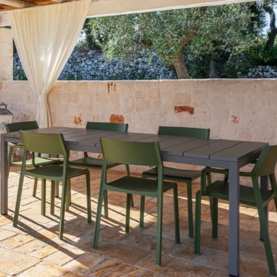 RIO 140 EXTENSIBILE, стол пластиковый раздвижной 140 - 210 см (tortora/тортора)