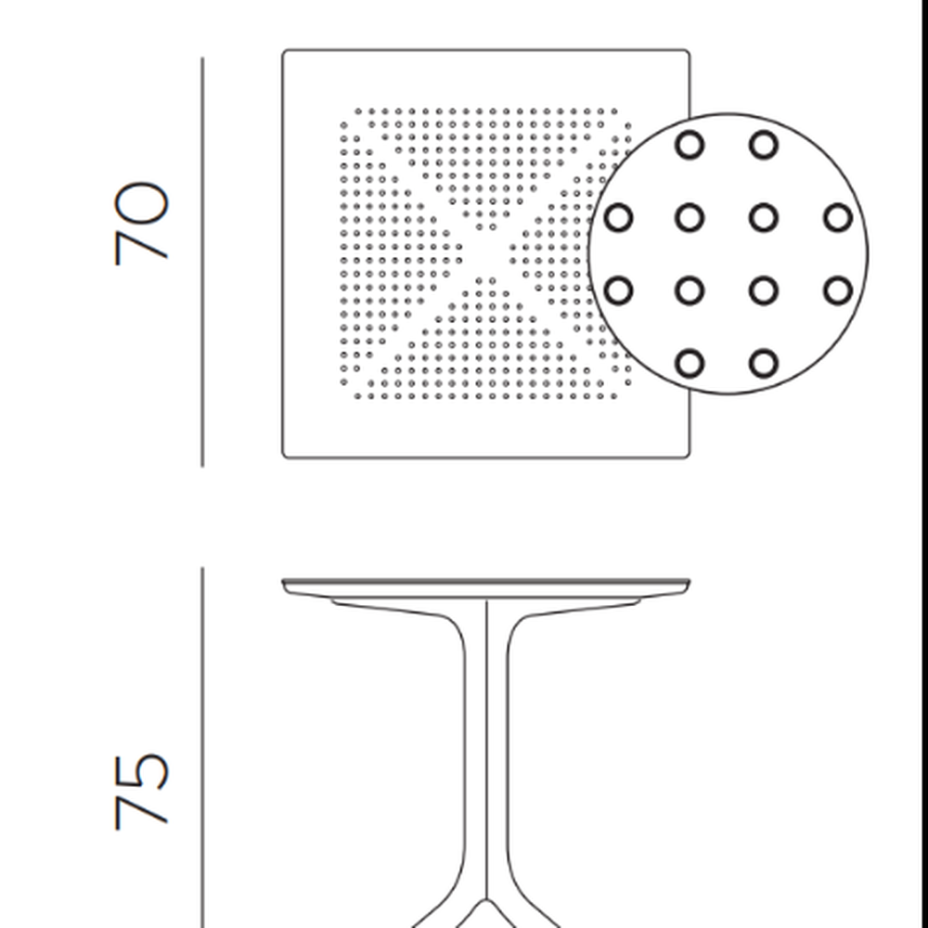 CLIP 70, стол пластиковый обеденный (tortora/тортора)