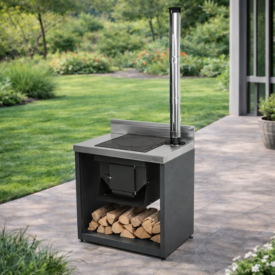 Модуль уличной кухни SMART-900 Печь под казан Helios