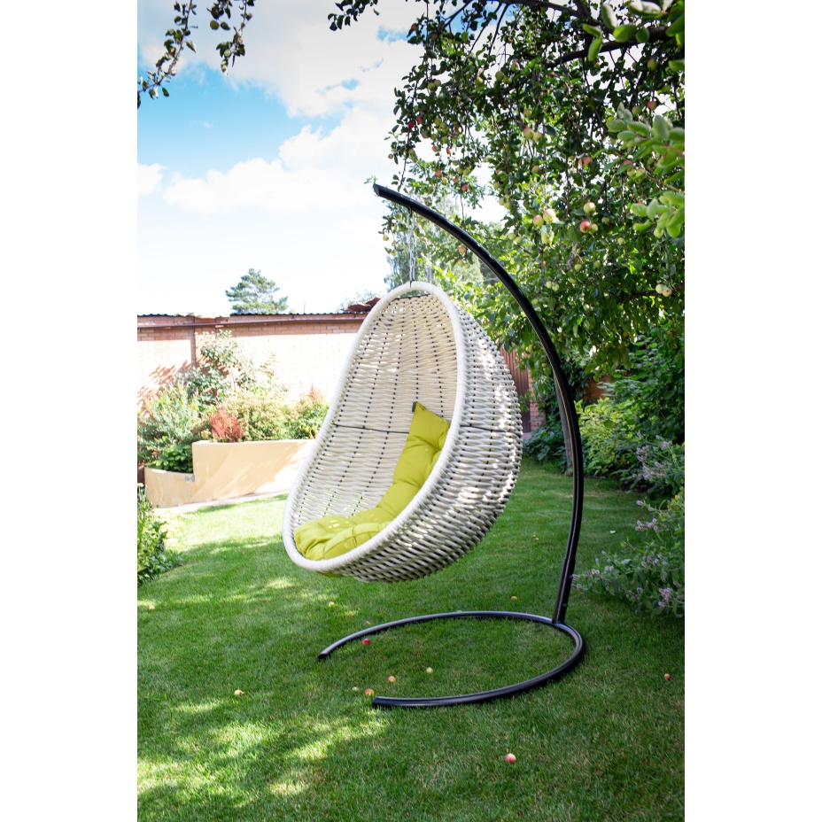 Кокон подвесной плетеный DeckWOOD (белый)