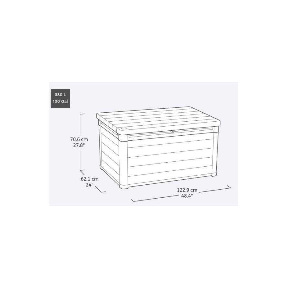 Сундук Кортина (Cortina box 380L) 380л( графит) (графит)