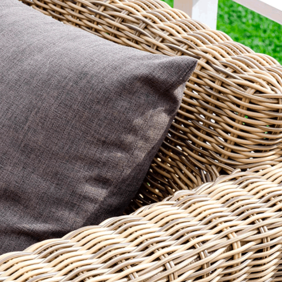 КАПУЧИНО, плетеный диван трехместный (соломенный)