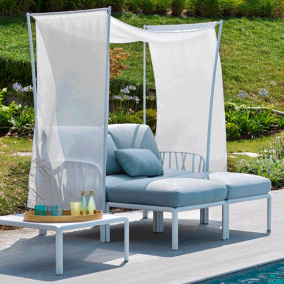 KOMODO 5, диван угловой (bianco/белый, подушка лед Sunbrella)