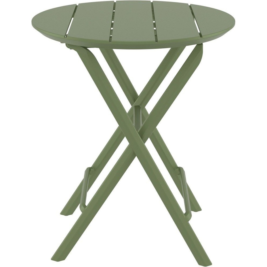 Helen Folding Table Ø60, стол складной круглый (olive green/оливковый)