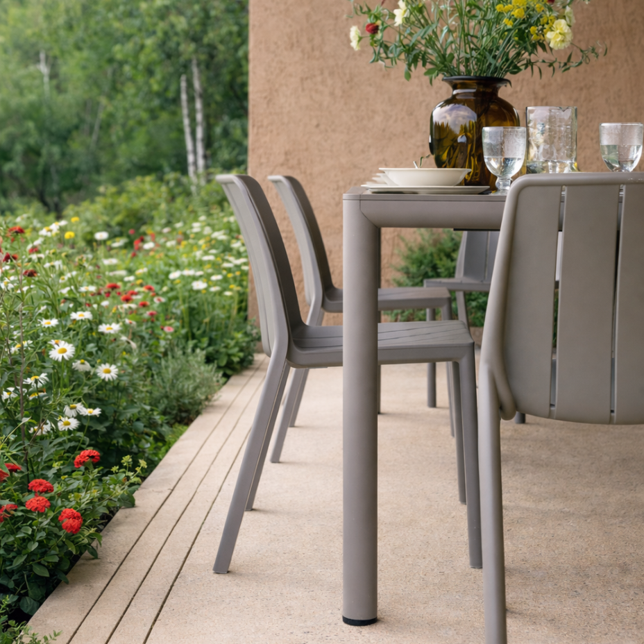 Tevere 147 Extensible, металлический раздвижной стол 147-211 см (tortora/тортора)