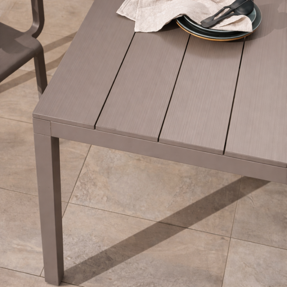 RIO ALU 210 EXTENSIBILE, стол металлический раздвижной 210 - 280 см (tortora/тортора)