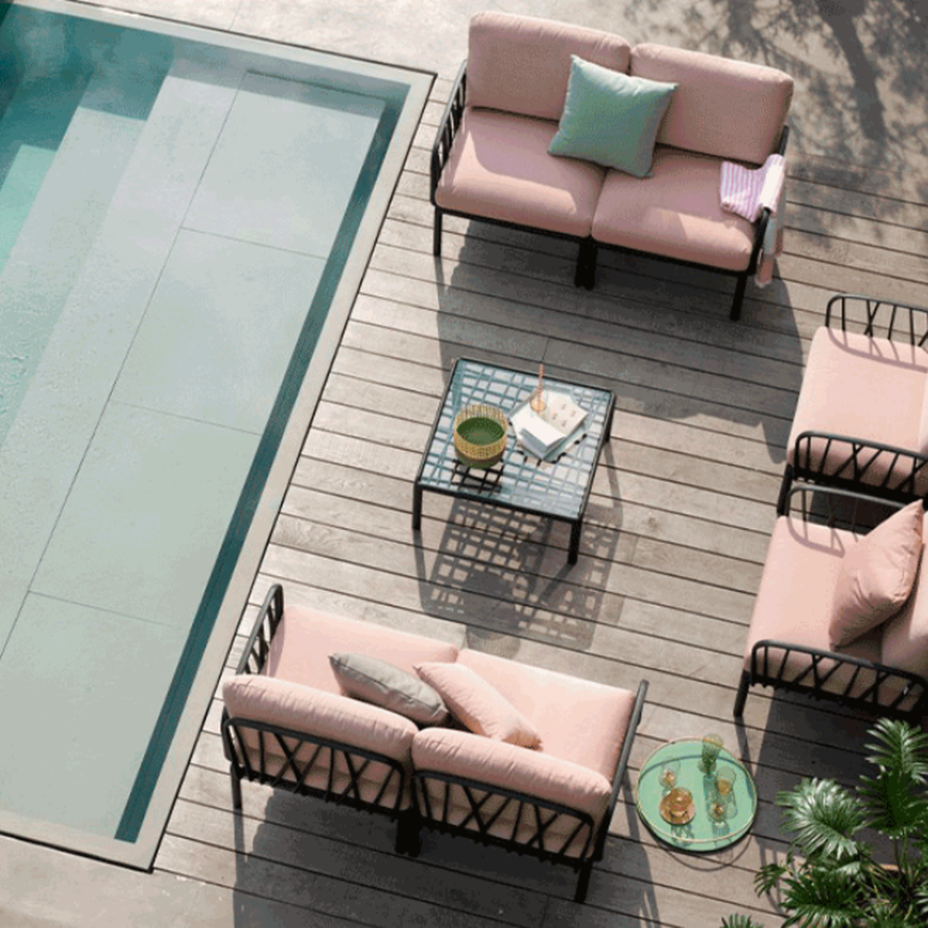 KOMODO 5, диван угловой (tortota/тортора, подушка текстиль розовый)