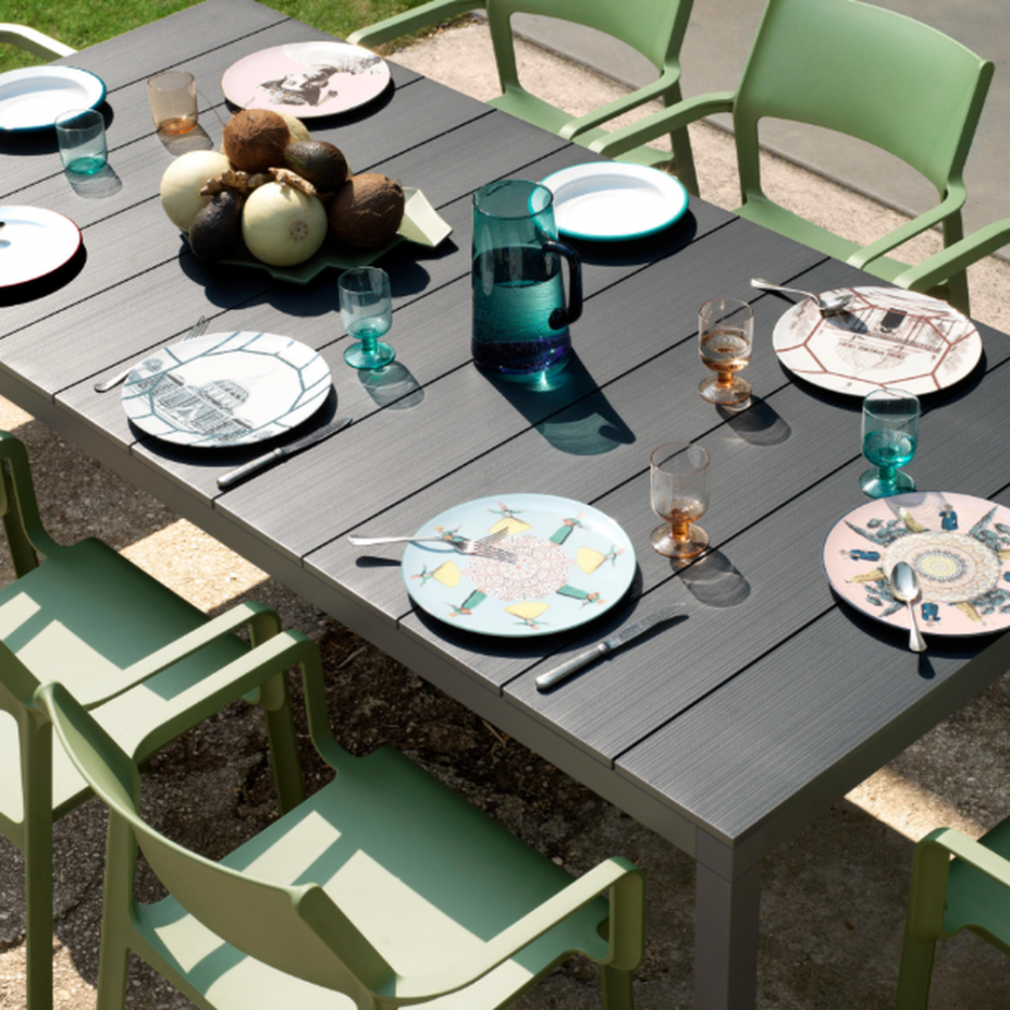 RIO ALU 140 EXTENSIBILE, стол металлический раздвижной 140 - 210 см (antracite/антрацит)