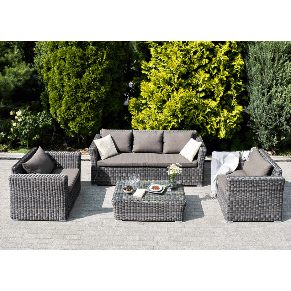 КАПУЧИНО, плетеный журнальный столик (графит)