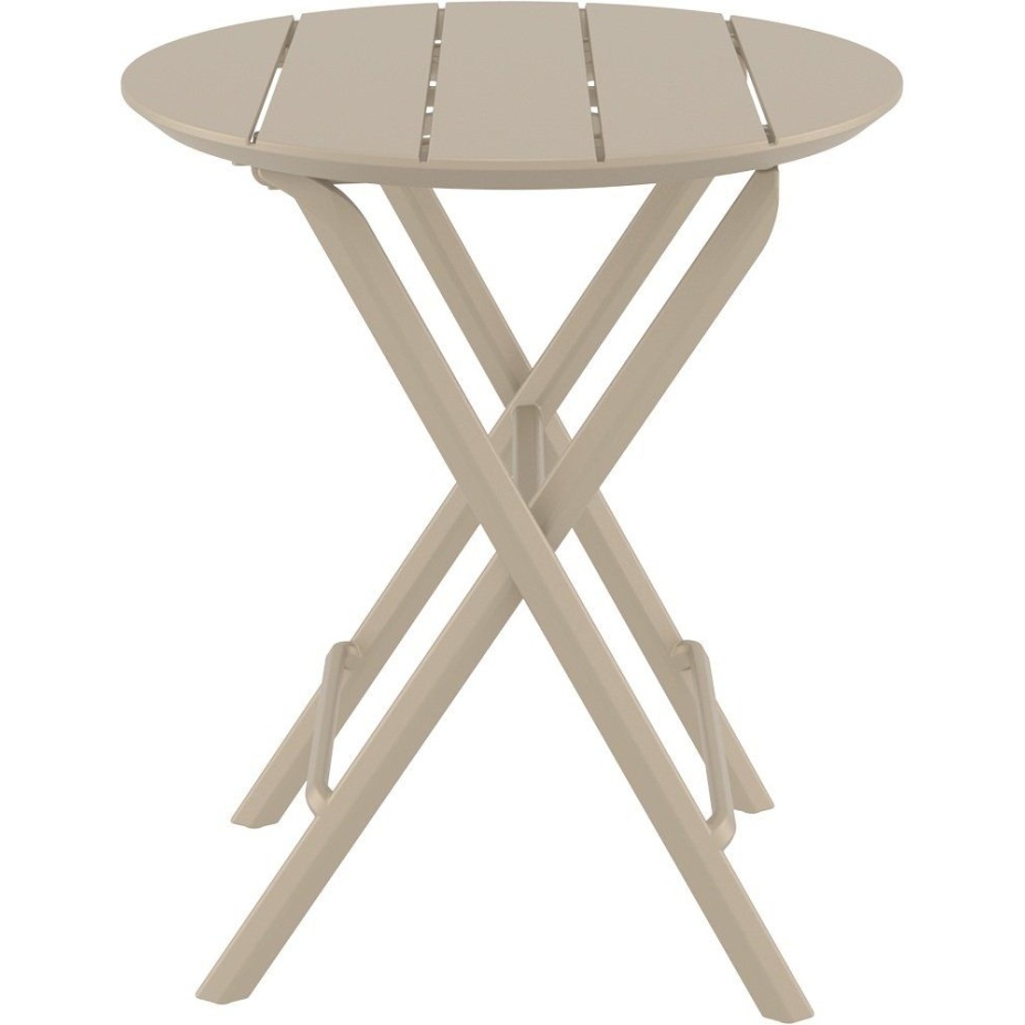Helen Folding Table Ø60, стол складной круглый (бежевый)