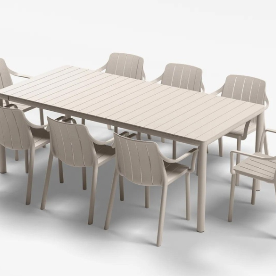 Tevere 147 Extensible, металлический раздвижной стол 147-211 см (tortora/тортора)