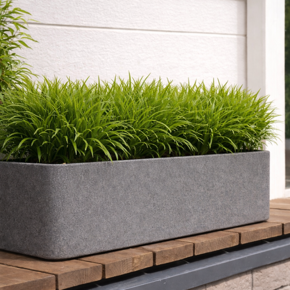 Кашпо CONCRETIKA БАЛКОНЕРА 80x22x18 (БАЗАЛЬТ)