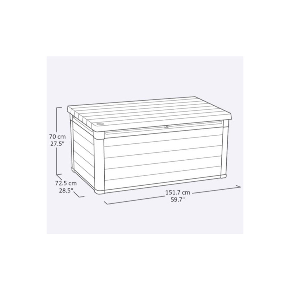 Сундук Кортина (Cortina box 570L) 570л ( графит ) (графит)