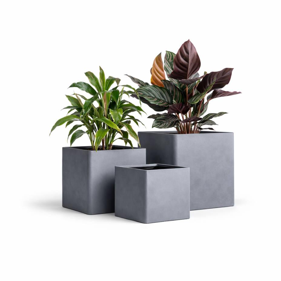 Кашпо CONCRETIKA КВАДРО 50x50x50 (АРКТИК ГРЕЙ)