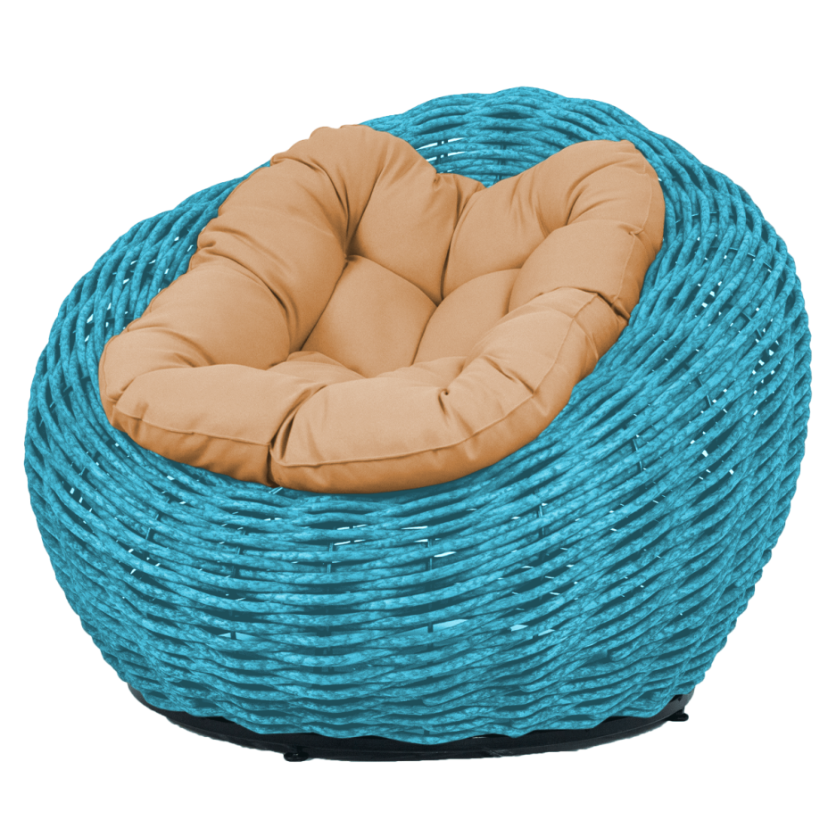 Кресло-гнездо плетеное DeckWOOD Nest (голубой)