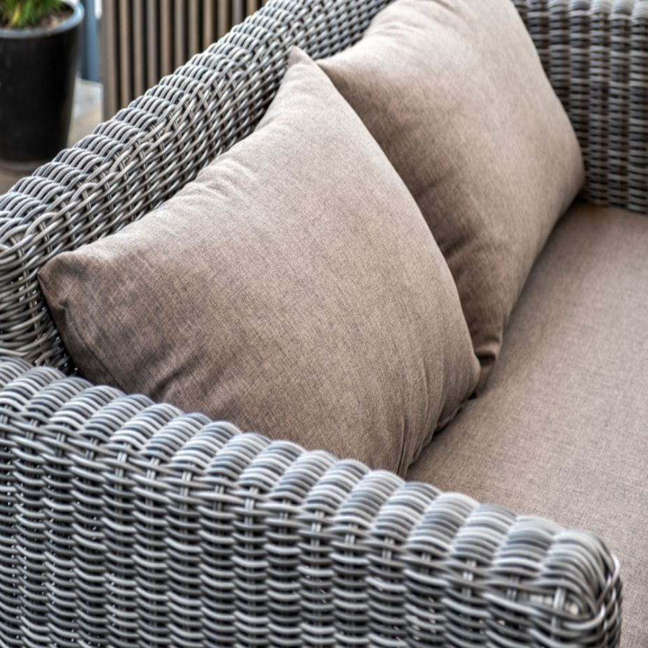 КАПУЧИНО, плетеный диван двухместный (графит)