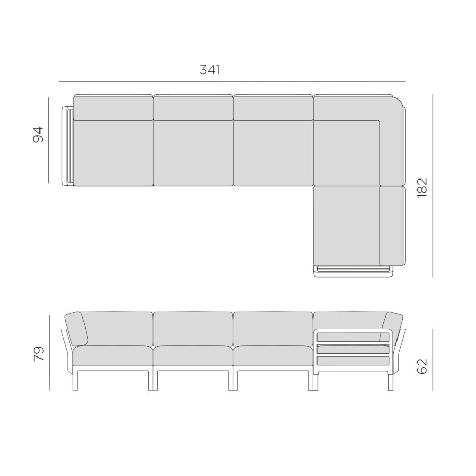 Maximo 5, модульный диван (TERRA cannella Sunbrella®)
