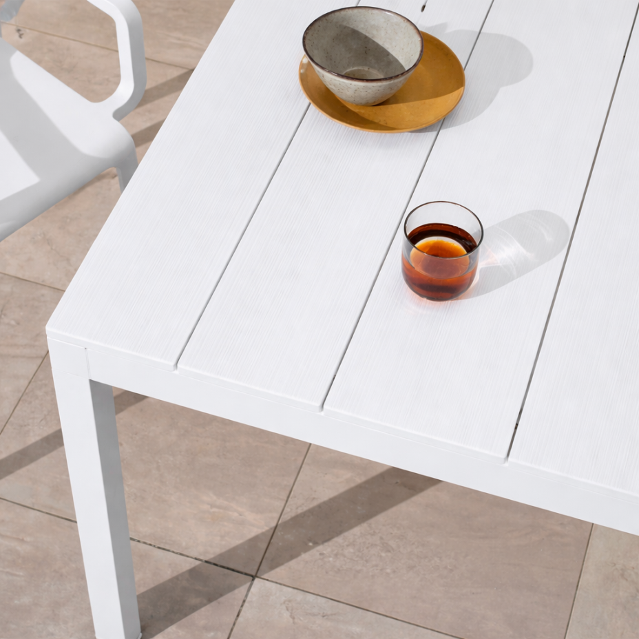 RIO ALU 140 EXTENSIBILE, стол металлический раздвижной 140 - 210 см (bianco/белый)