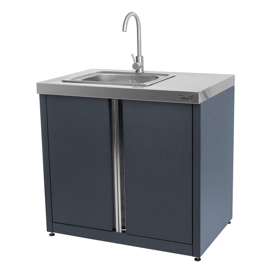 Модуль уличной кухни SMART-900 Шкаф с мойкой Helios
