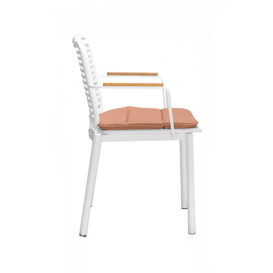 Кресло металлическое с подушкой Armona (White)