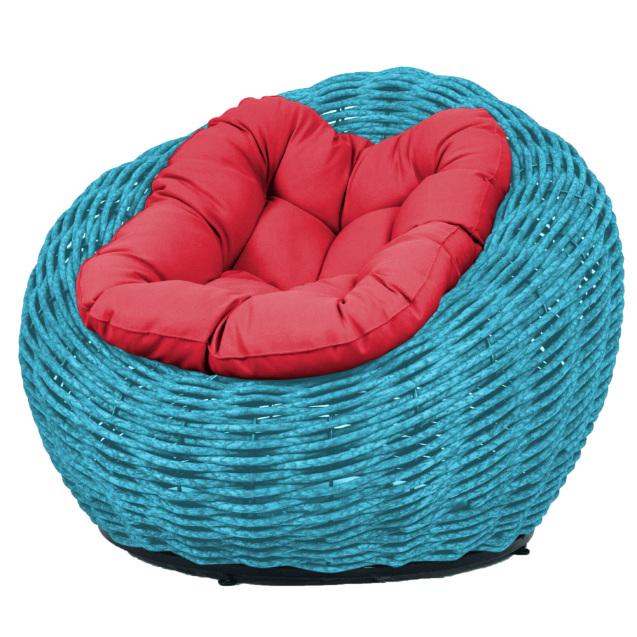 Кресло-гнездо плетеное DeckWOOD Nest (голубой)