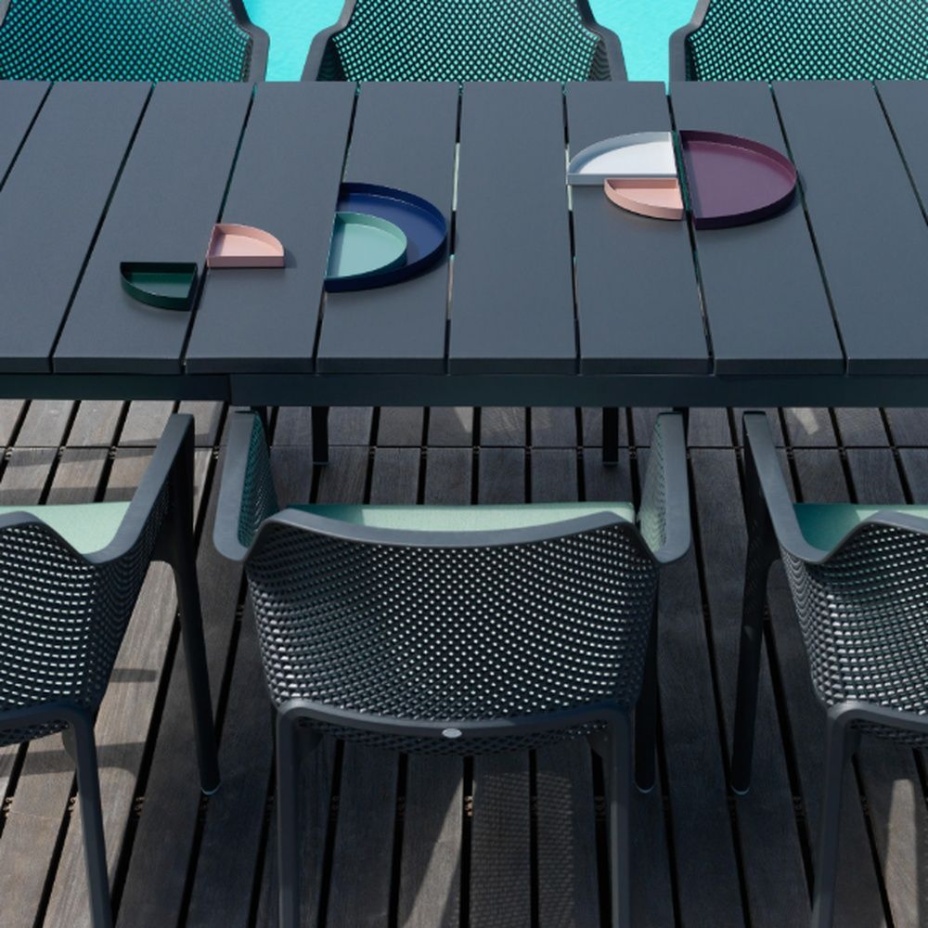 RIO 140 EXTENSIBILE, стол пластиковый раздвижной 140 - 210 см (antracite/антрацит)