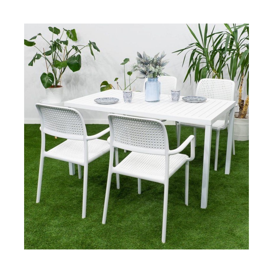 Cube, стол пластиковый обеденный 120x70 см (bianco/белый)