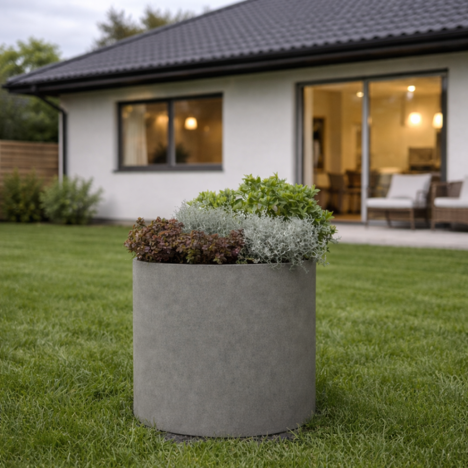 Кашпо CONCRETIKA ТЮБ Мини D40H40 (АРКТИК ГРЕЙ)