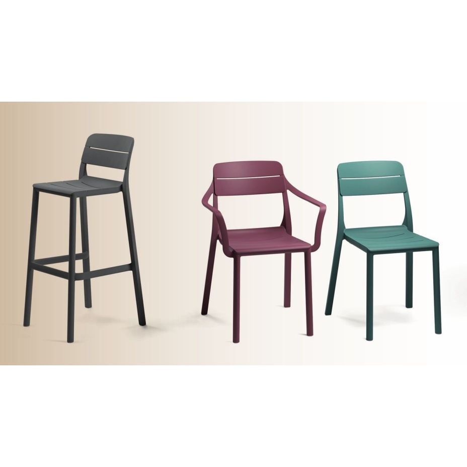 CASSIA STOOL, стул барный пластиковый (antracite/антрацит)