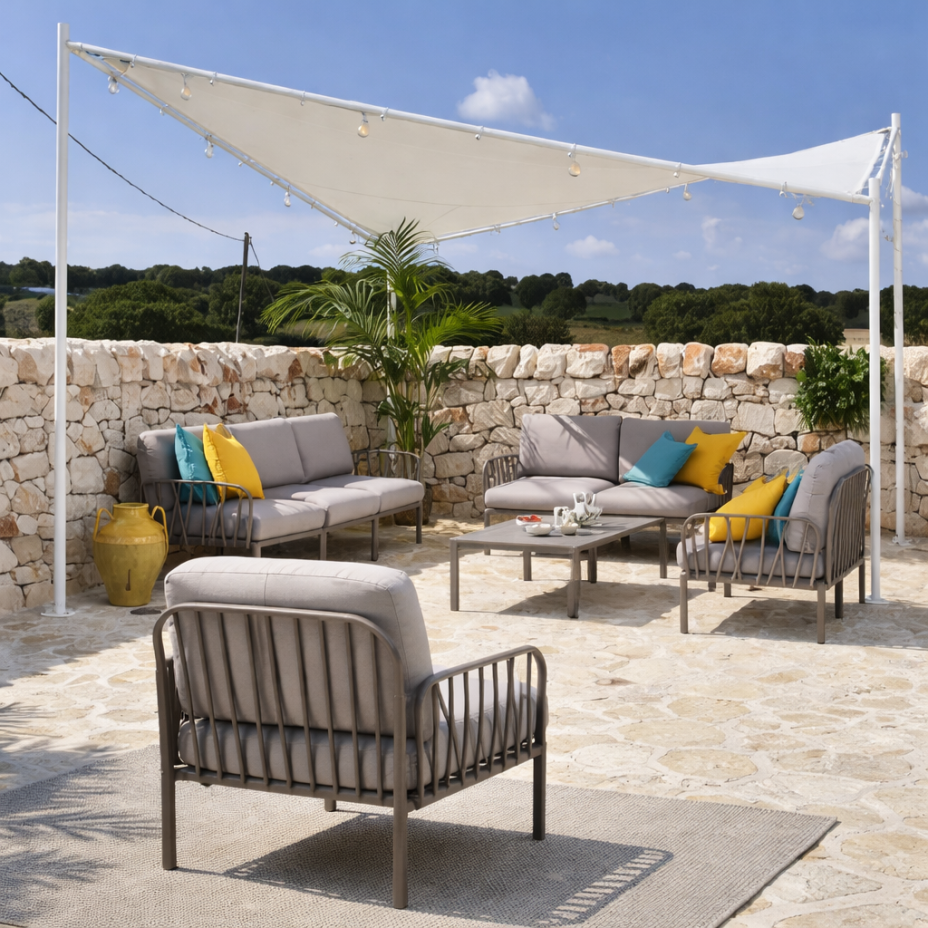 KOMODO POLTRONA, лаунж-кресло (totrota/тортора, подушка текстиль серый)