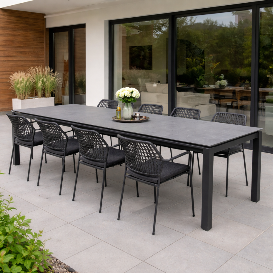 GOA Стол раскладной 167-217-267х95 см, темно-серый