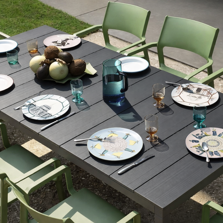 RIO ALU 210 EXTENSIBILE, стол металлический раздвижной 210 - 280 см (antracite/антрацит)