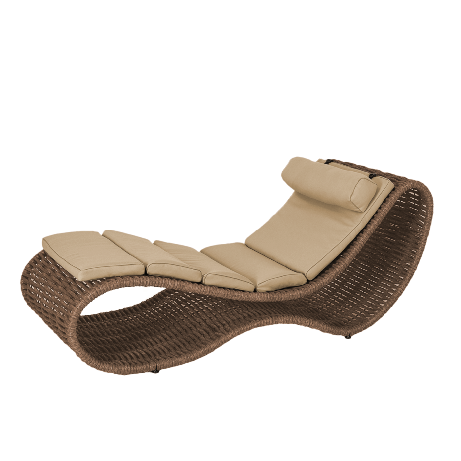 Шезлонг напольный DeckWOOD Wave pool (коричневый)