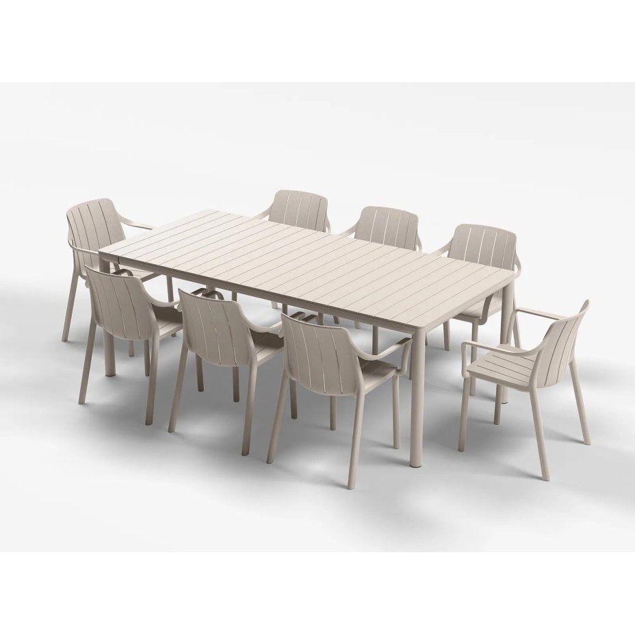 Tevere 147 Extensible, металлический раздвижной стол 147-211 см (corda/бежевый)